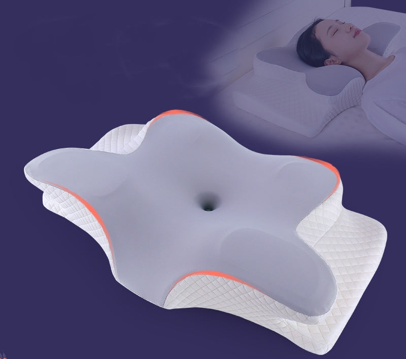 Orthopedic contour pillow for sleeping support and cervical spine comfort