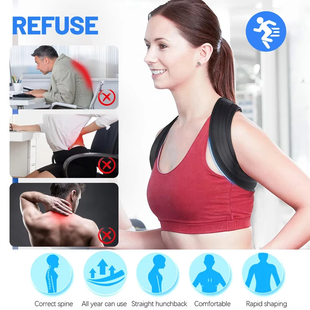 Posture Corrector for Women Men, Back Brace, Posture Trainer for Spinal Alignment &amp; Posture Support Adjustable Back Straightener