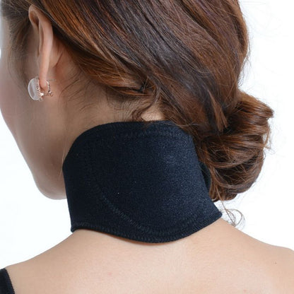 Self-heating neck support brace for pain relief and warmth therapy