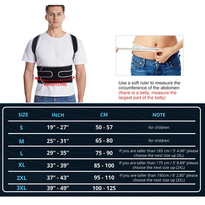 Toprunn Adjustable Posture Corrector Back Support Shoulder Back Brace Posture Correction Spine Posture Corrector Postural Fixer