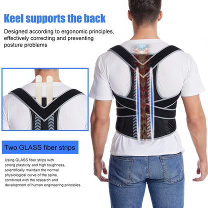 Toprunn Adjustable Posture Corrector Back Support Shoulder Back Brace Posture Correction Spine Posture Corrector Postural Fixer